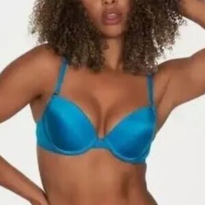 Frederick’s Hollywood Exxtreme Women Sz 38B Royal Push Up Blue Bra
